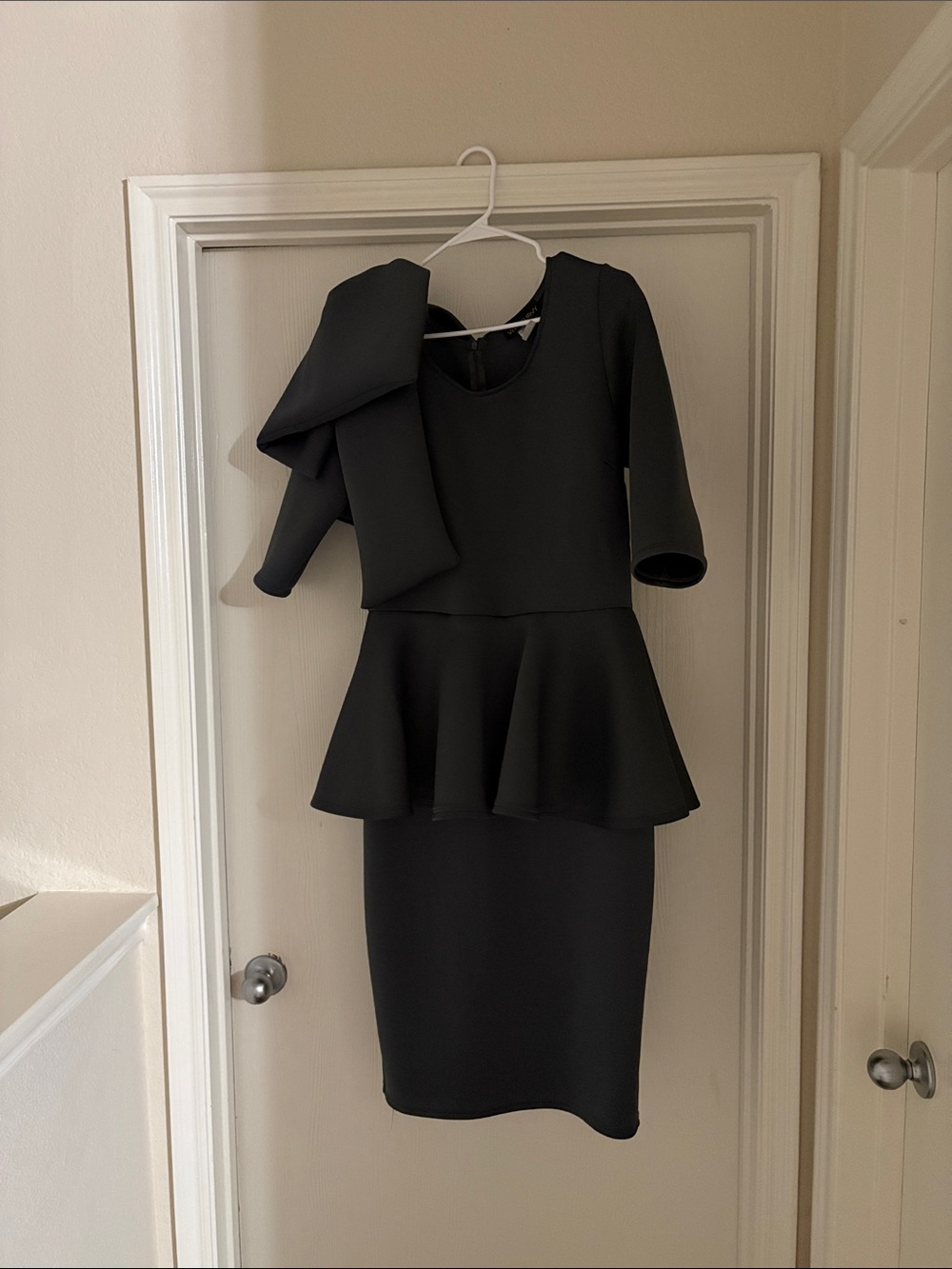 Gray bow dress